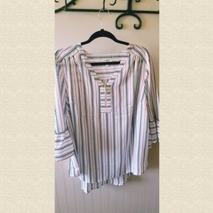 Como Blu striped blouse